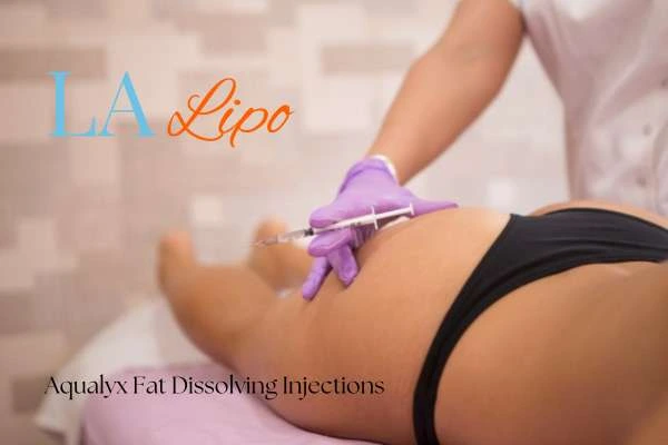 Woman having fat dissolving injections Banbury on thighs