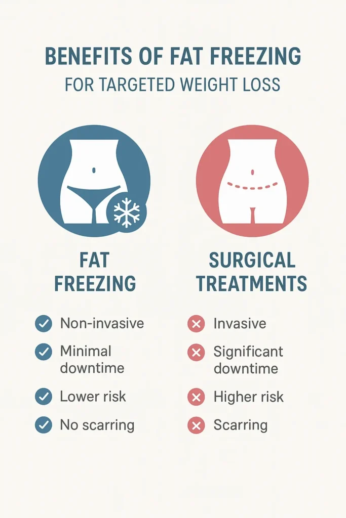 graphic showing the benefits of fat freezing Banbury