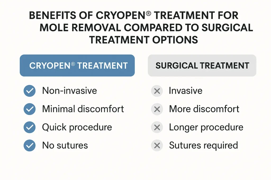 Benefits of facial mole removal Banbury - call our team today to book a consultation